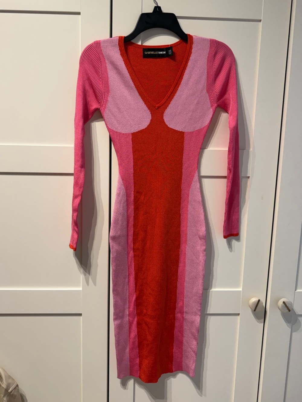 Color block knit dress